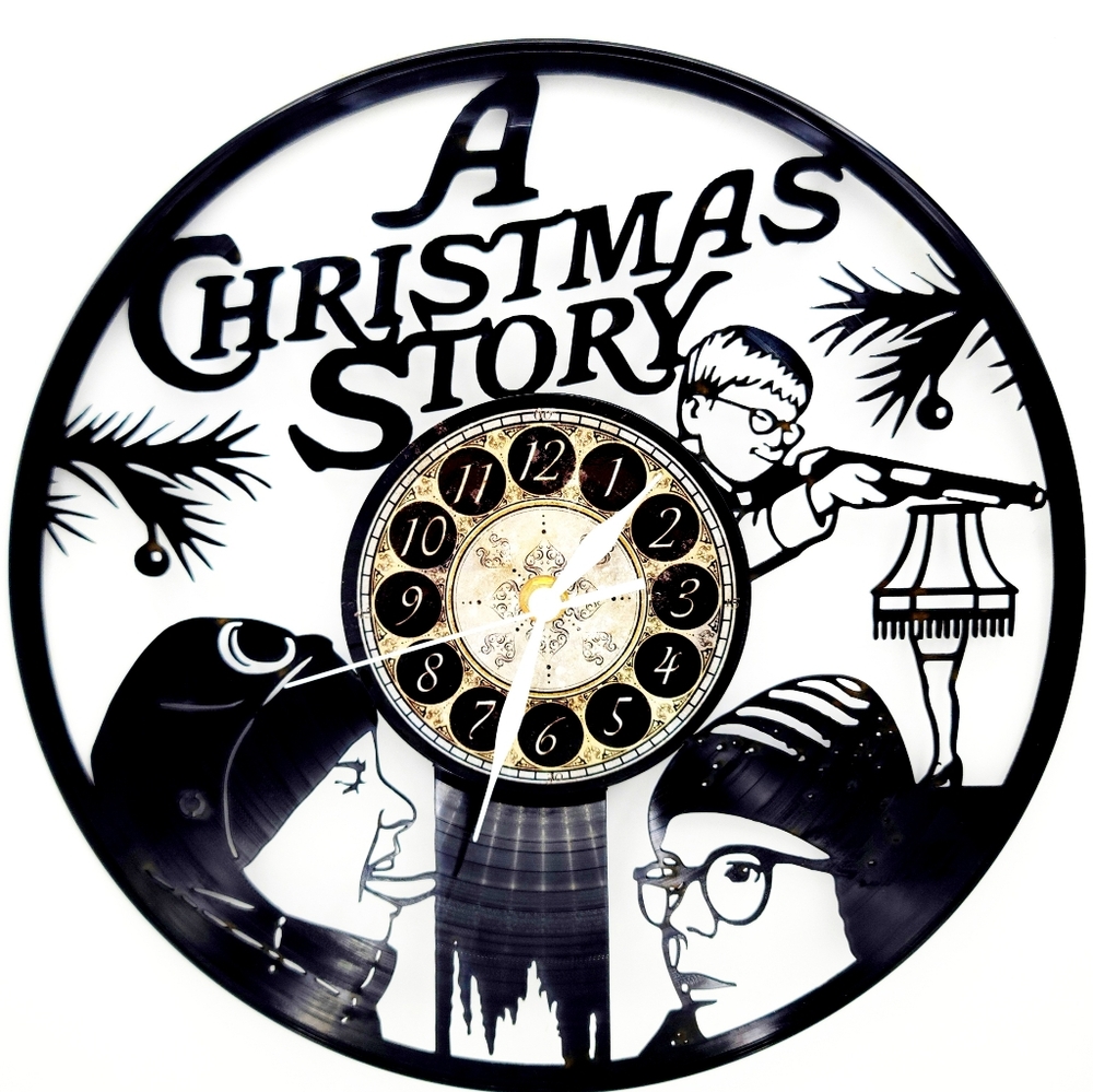 A CHRISTMAS STORY vinyl record clock